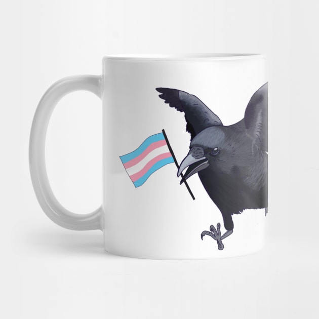 Transgender Pride Crow Friend by josierichey